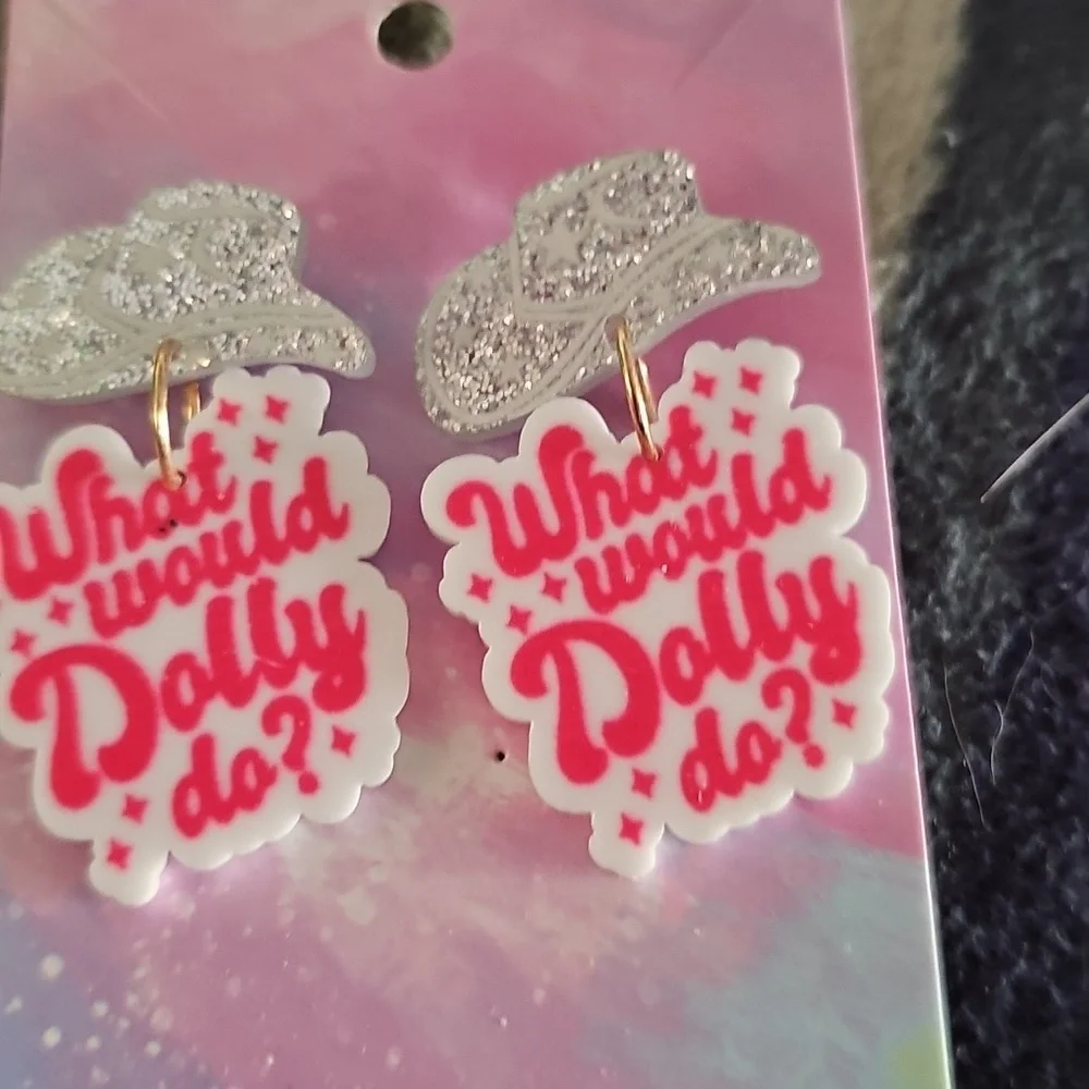 Dolly Parton Handmade Earrings - Picture 2 of 4